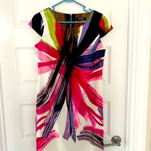 Ellen Tracy Dress White Pink Purple Size 6